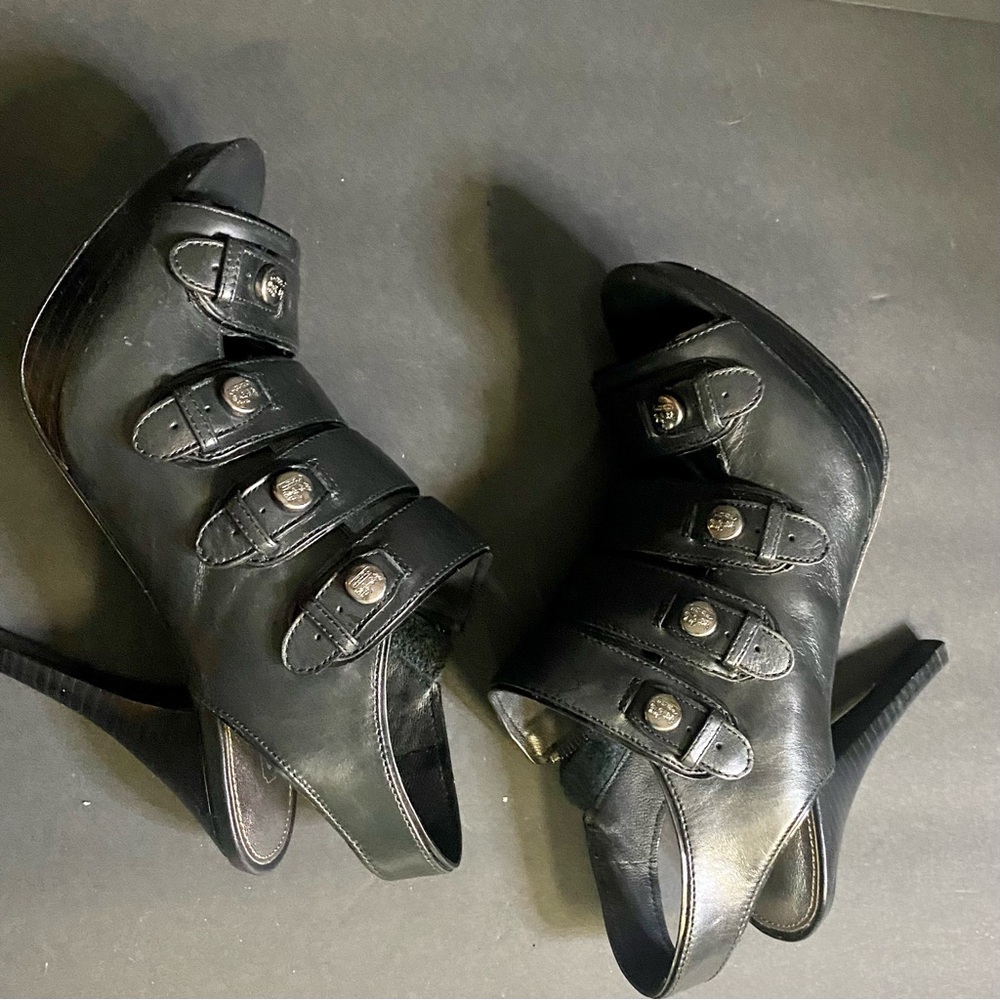 Coach Black Strappy Heels - Picture 7 of 14